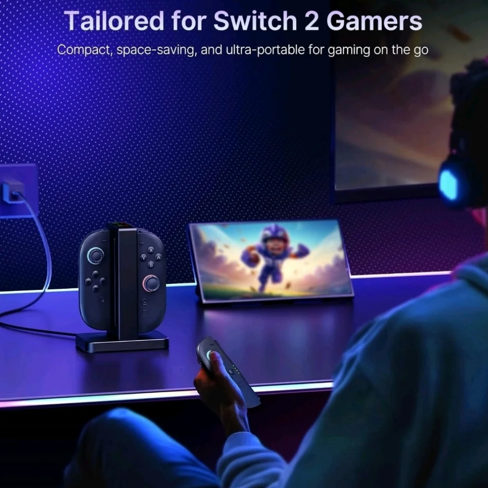 NexiGo Enhanced Controller Charger Compatible with Nintendo Switch 2, USB Type C